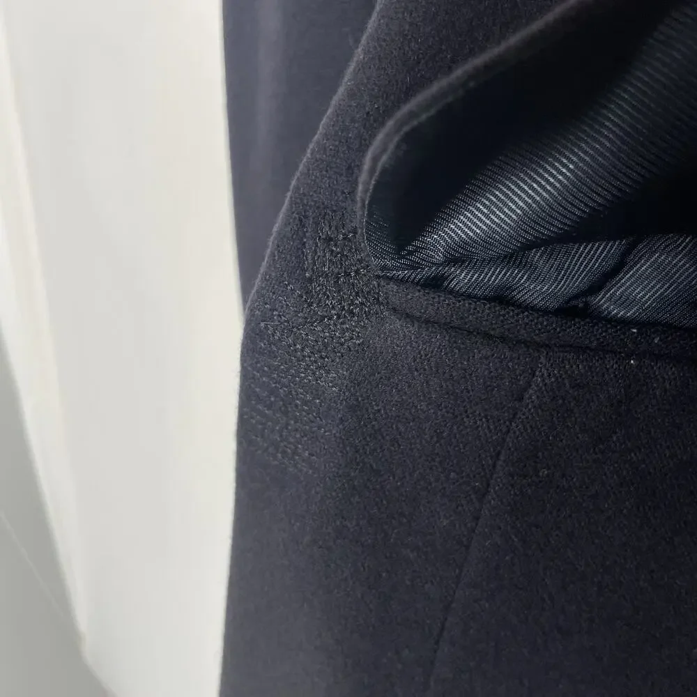 Oscar De‎ La Renta Men's Coat Navy Wool Blend Overcoat Blazer Cashmere Size 44R